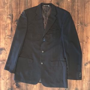 Versini Black Three-Button Suit